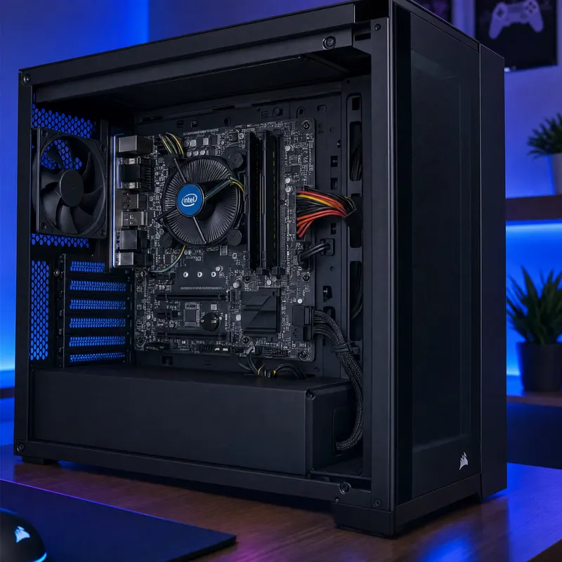 Custom gaming PC with liquid cooling assembled by Secure PC Services in Broward County